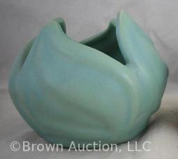 VanBriggle Leaf form Art Deco bowl/vase, green