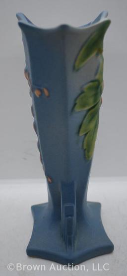 Roseville Bleeding Heart 968-8" vase, blue