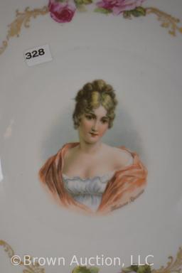 Mrkd. PM Bavaria 10.5"d bowl featuring Madame Recamier