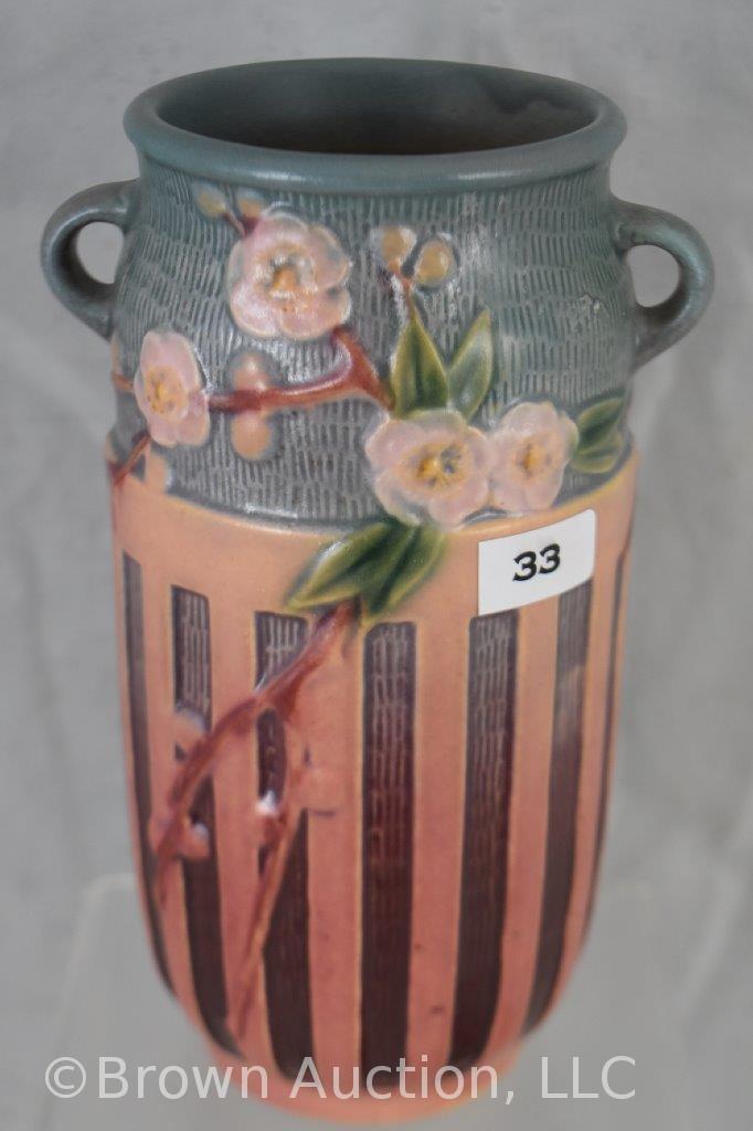 Roseville Cherry Blossom 620-7" vase, pink