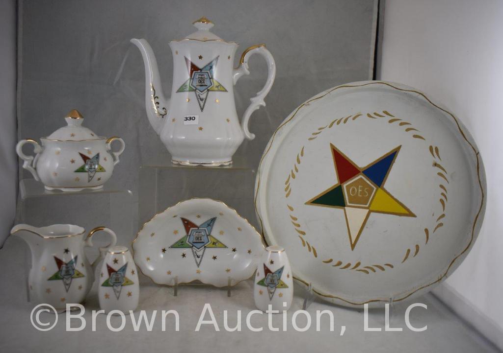 Lefton China Order of the Eastern Star tea/kitchen set