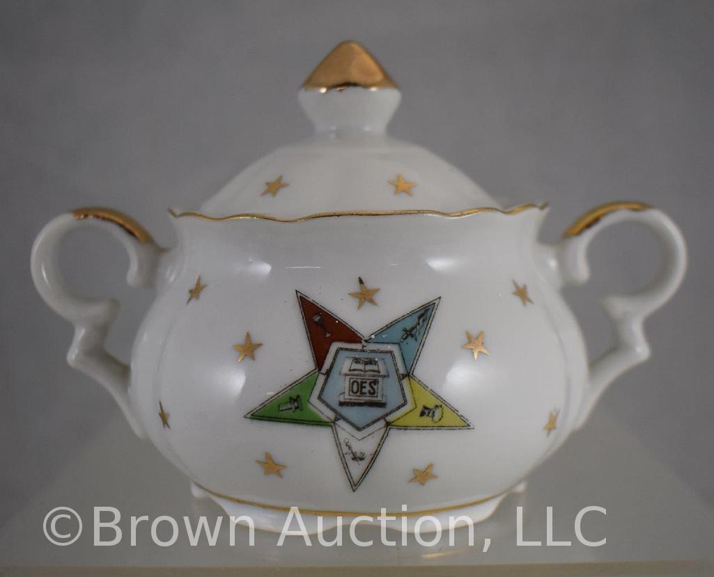 Lefton China Order of the Eastern Star tea/kitchen set