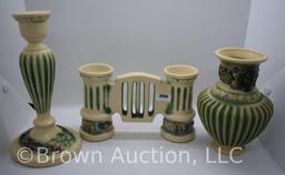 (3) Roseville Corinthian pieces