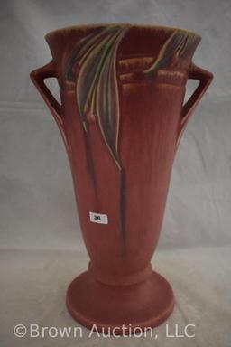 Roseville Velmoss 722-14" vase, rose