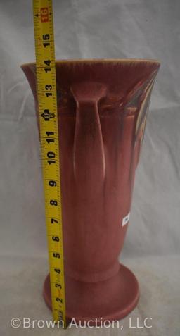 Roseville Velmoss 722-14" vase, rose