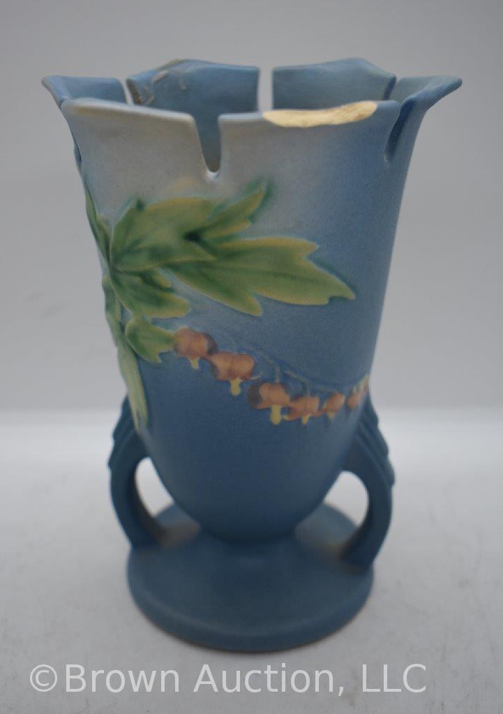 Roseville Bleeding Heart 964-6" vase, blue