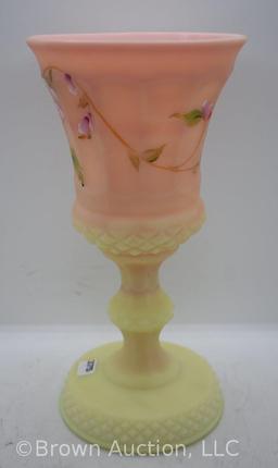 Fenton Burmese 9.5" chalice-style vase