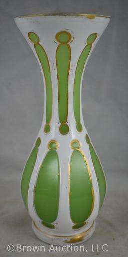 (3) Art Glass vases, 4" up to 8"