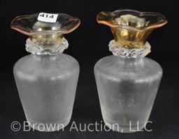 Pr. Art Glass 4.5"h vases