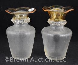 Pr. Art Glass 4.5"h vases