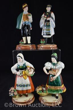 (2) Mrkd. Italy 7" Victorian couples