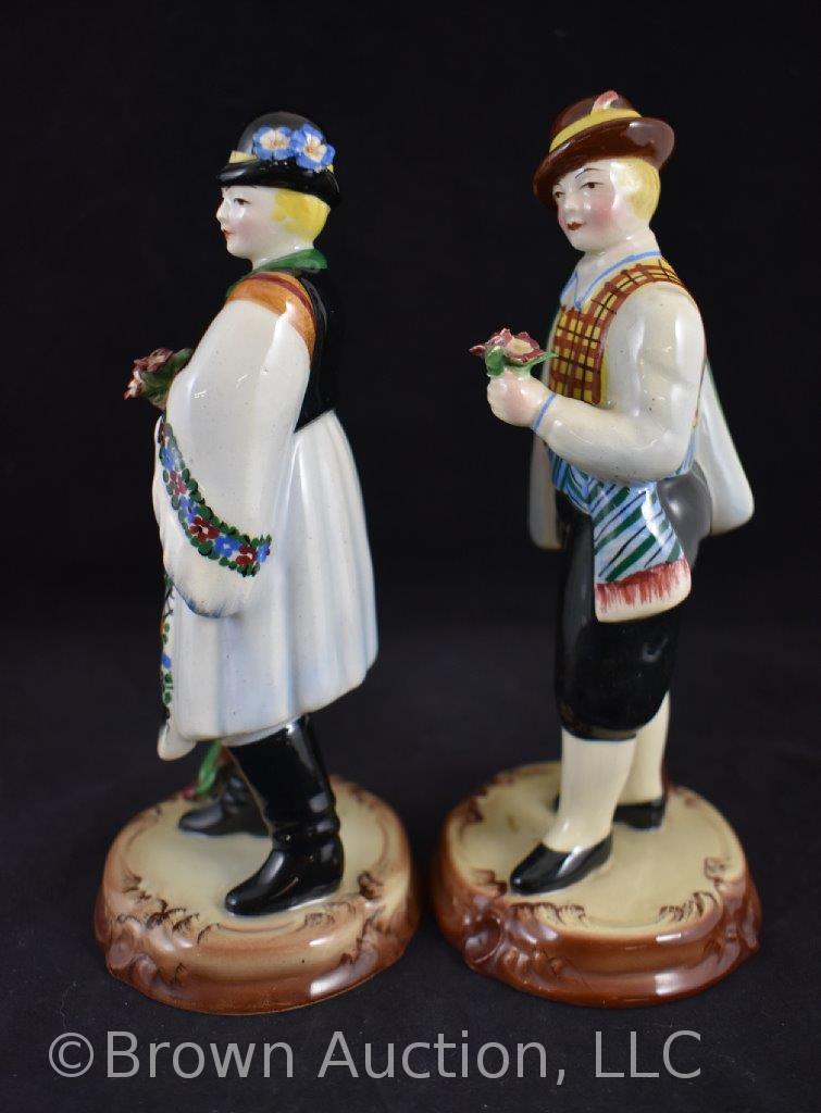 (2) Mrkd. Italy 7" Victorian couples