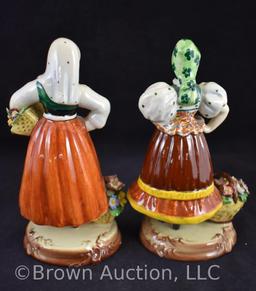 (2) Mrkd. Italy 7" Victorian couples
