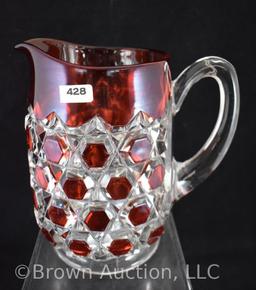 Red Block Ruby-stained 7-pc. Water set