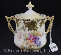 Unm. R.S. Prussia sugar bowl w/lid