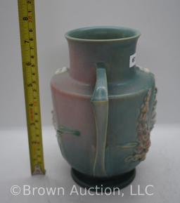 Roseville Foxglove 46-7" vase, green/pink
