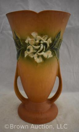 Roseville Gardenia 687-12" vase, tan