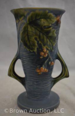 Roseville Bushberry 30-6" vase, blue