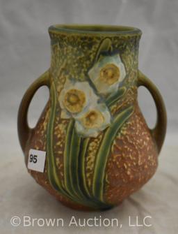 Roseville Jonquil 5" vase w/dbl. handles