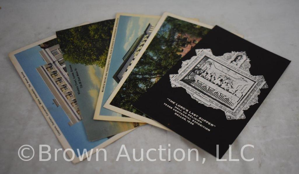 Assortment of (25) post cards - seasonal and souvenir