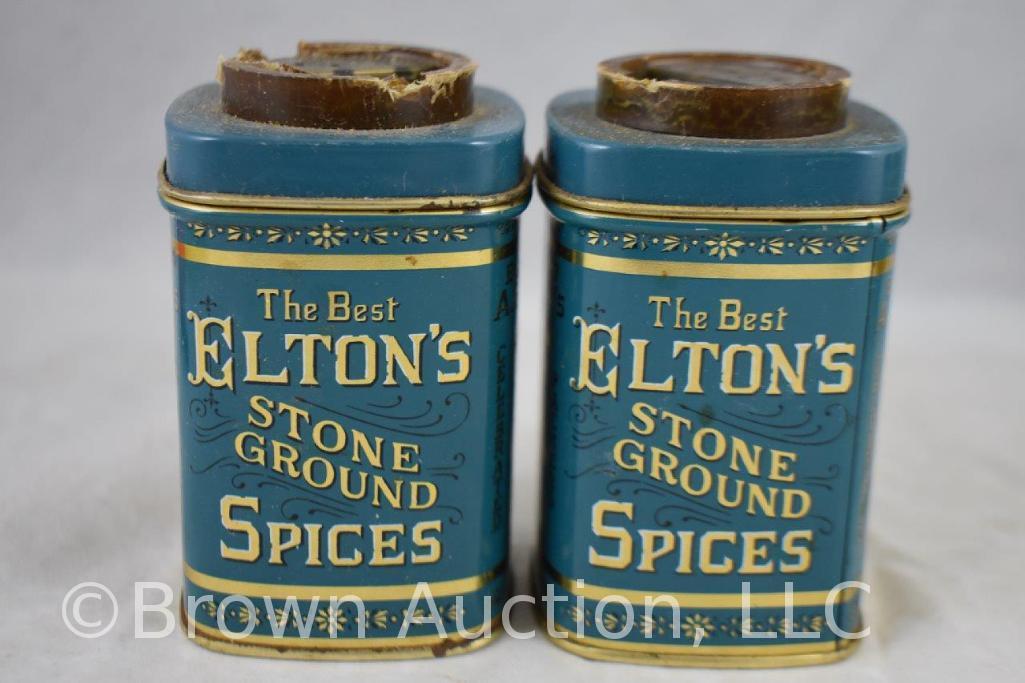 Assortment of (10) spice tins