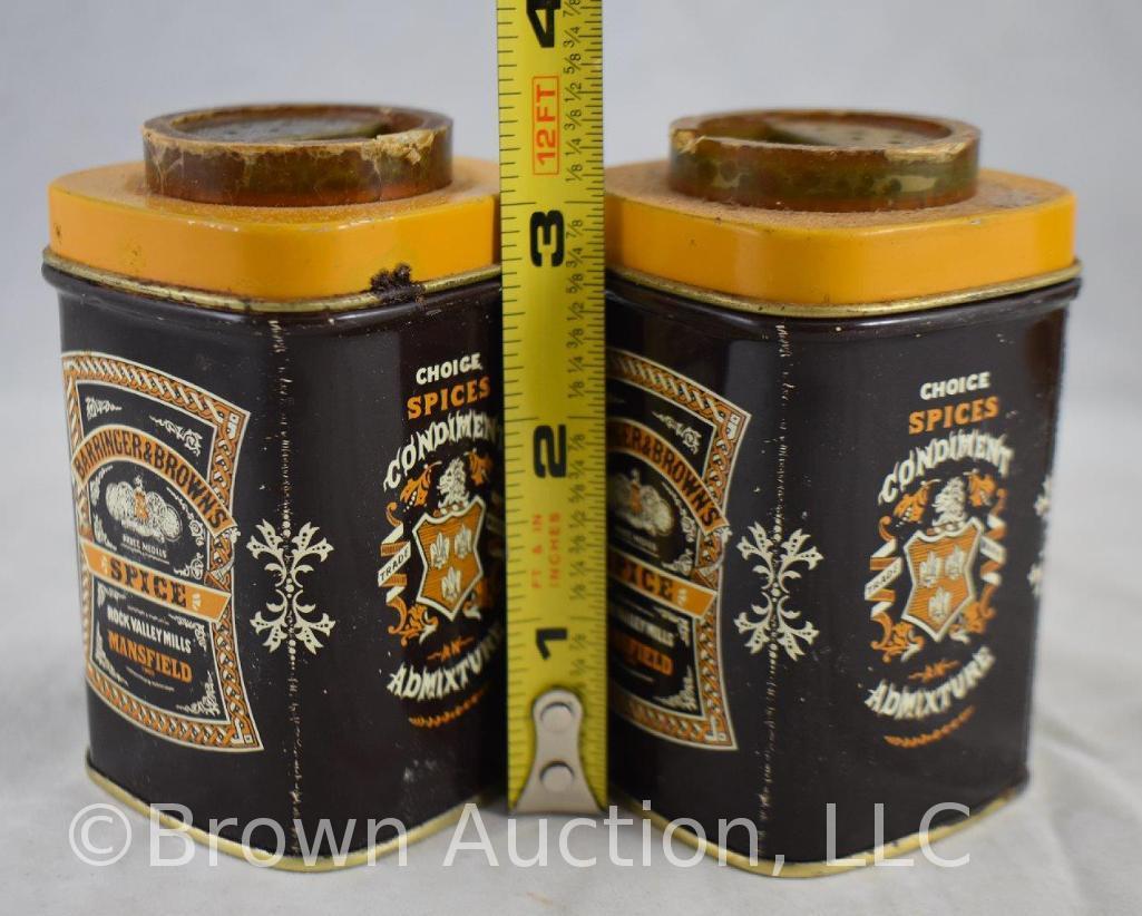 Assortment of (10) spice tins