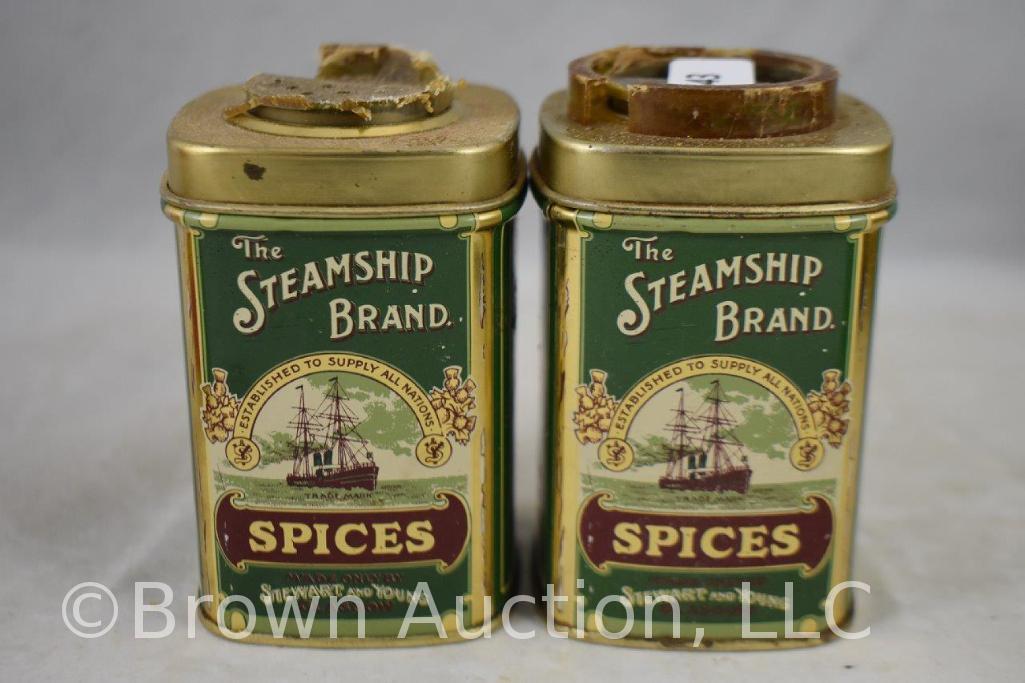 Assortment of (10) spice tins