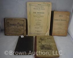 (5) Religious books incl. hymnals, Discipline of United Brethren in Christ Church, etc.