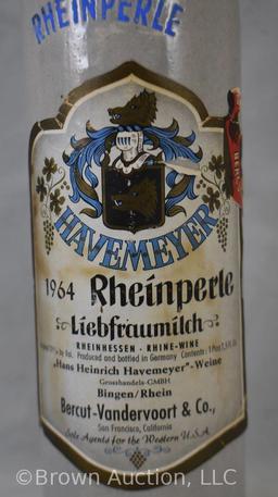 Rheinperle Havemeyer German wine bottle