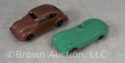 Assortment of (10) toy cars and trucks, mostly Tootsietoy