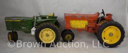 (2) Toy tractors