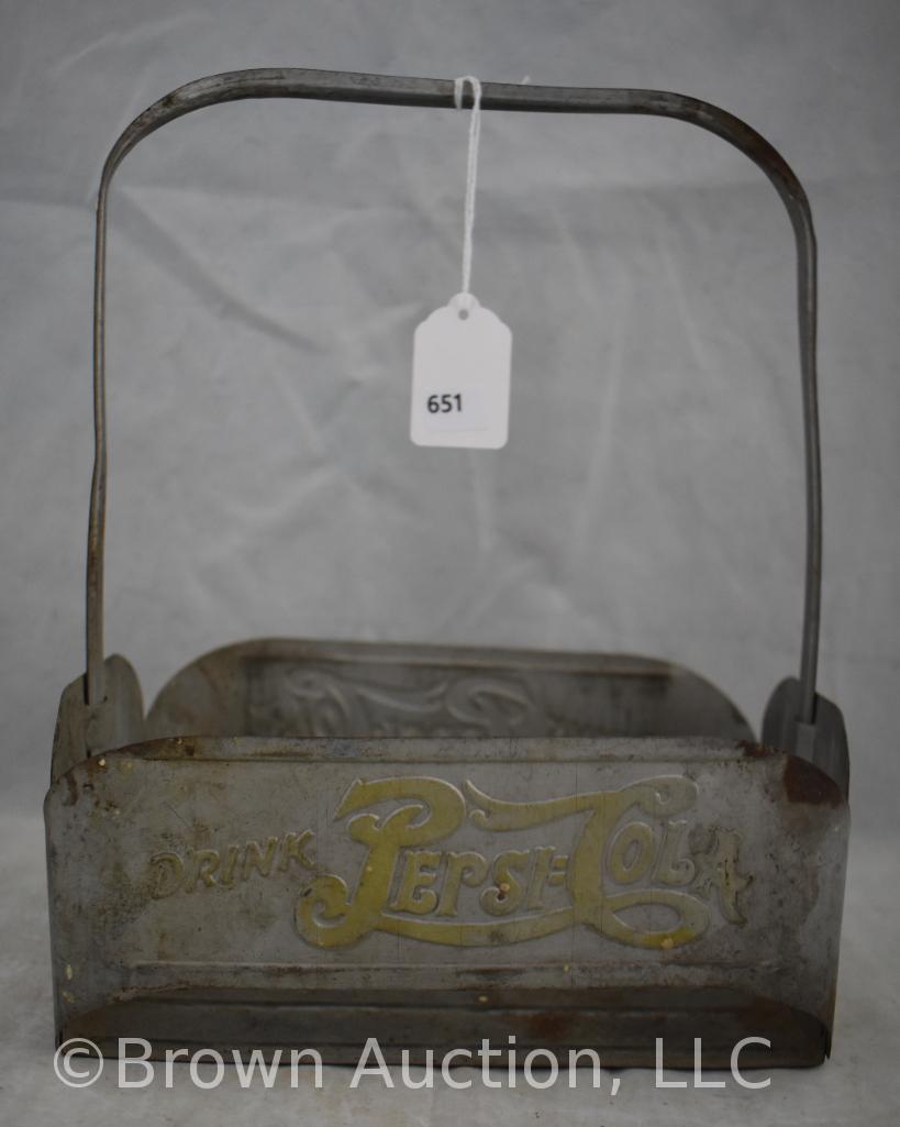 1950's Pepsi-Cola (doube dot) metal bottle carrier