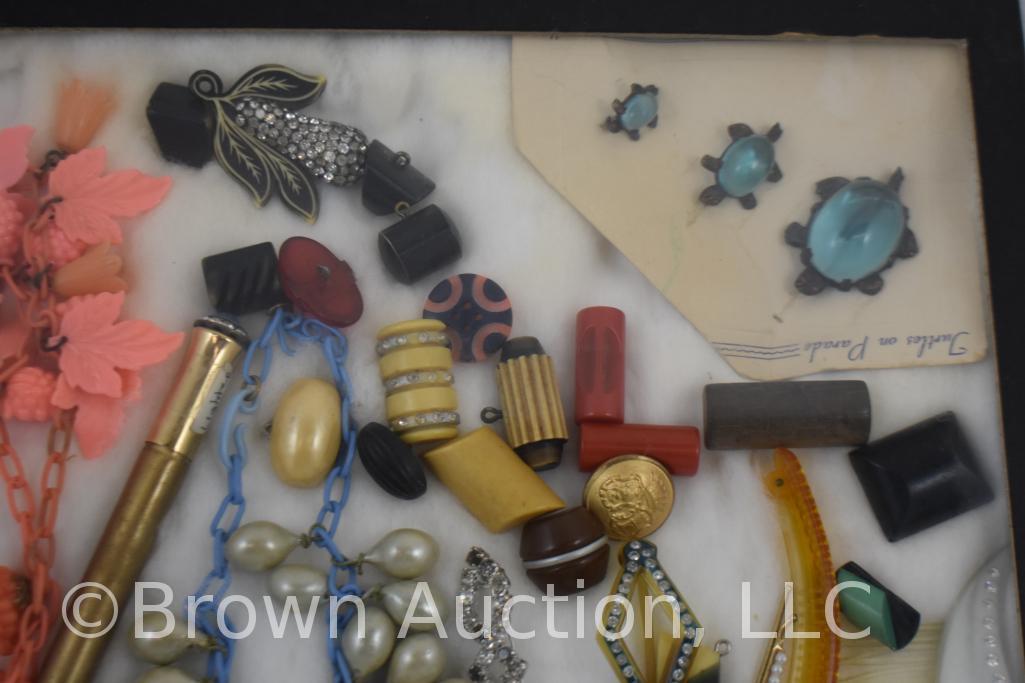 Large assortment of Vintage jewelry, lighter, hair accessories, baby ring, etc.