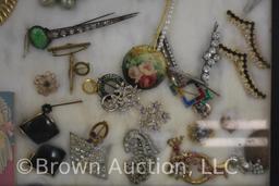 Large assortment of Vintage jewelry, lighter, hair accessories, baby ring, etc.