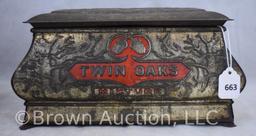 Twin Oaks coffin-shaped tobacco humidor