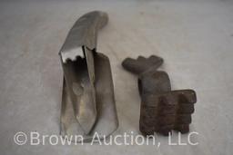 Assorted old tools incl. (2) wood planes, oil spout,