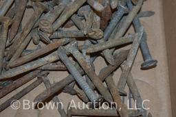 Box lot of approx. 100 assorted dated RR nails