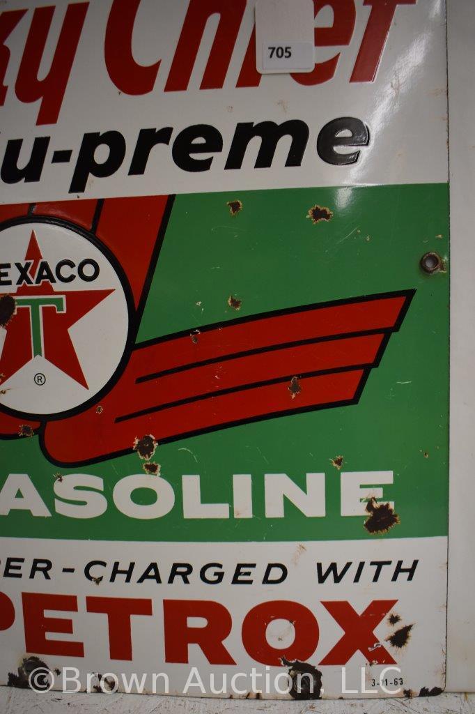 Texaco Sky Chief Su-preme Gasoline ssp sign