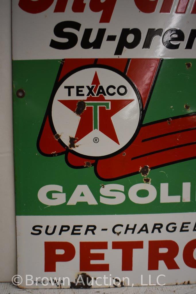 Texaco Sky Chief Su-preme Gasoline ssp sign