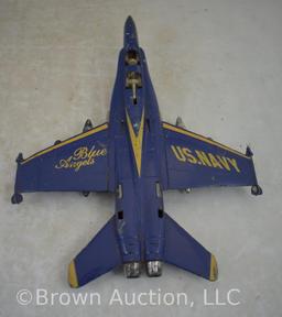 Hubley Kiddie Toy airplane and U.S. Navy Blue Angels fighter jet