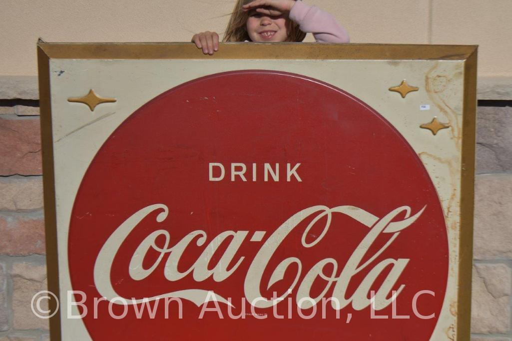 Drink Coca-Cola SST embossed self-framed sign