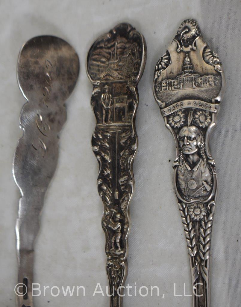 (3) Mrkd. Sterling souvenir spoons