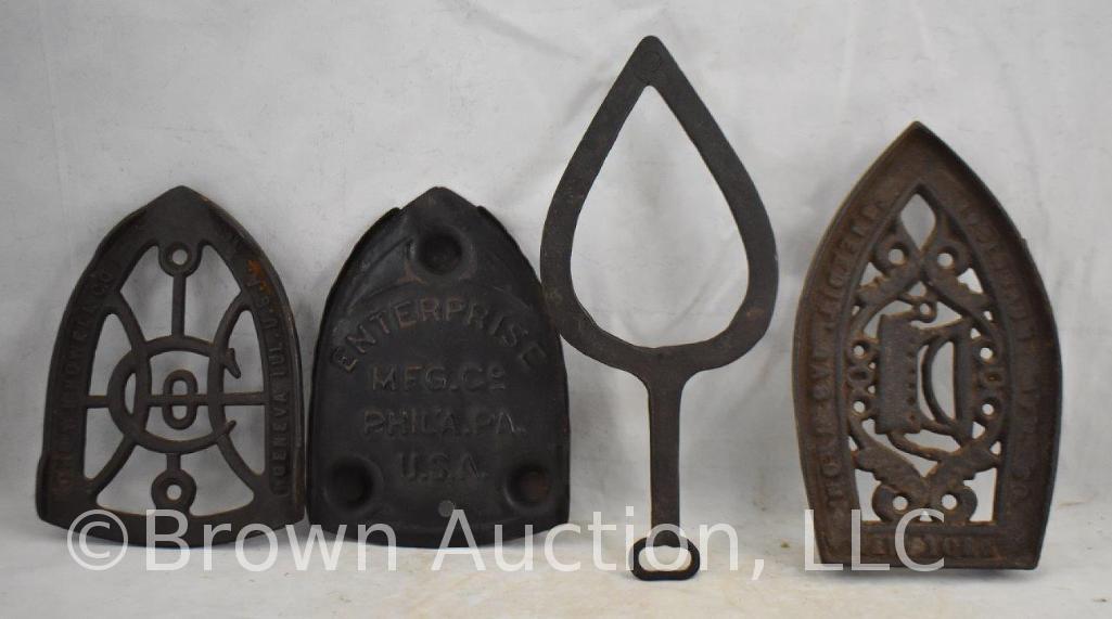 (4) Cast Iron decorative trivets