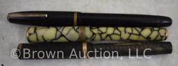 (10) Vintage gold tip fountain pens, many with elaborate cases