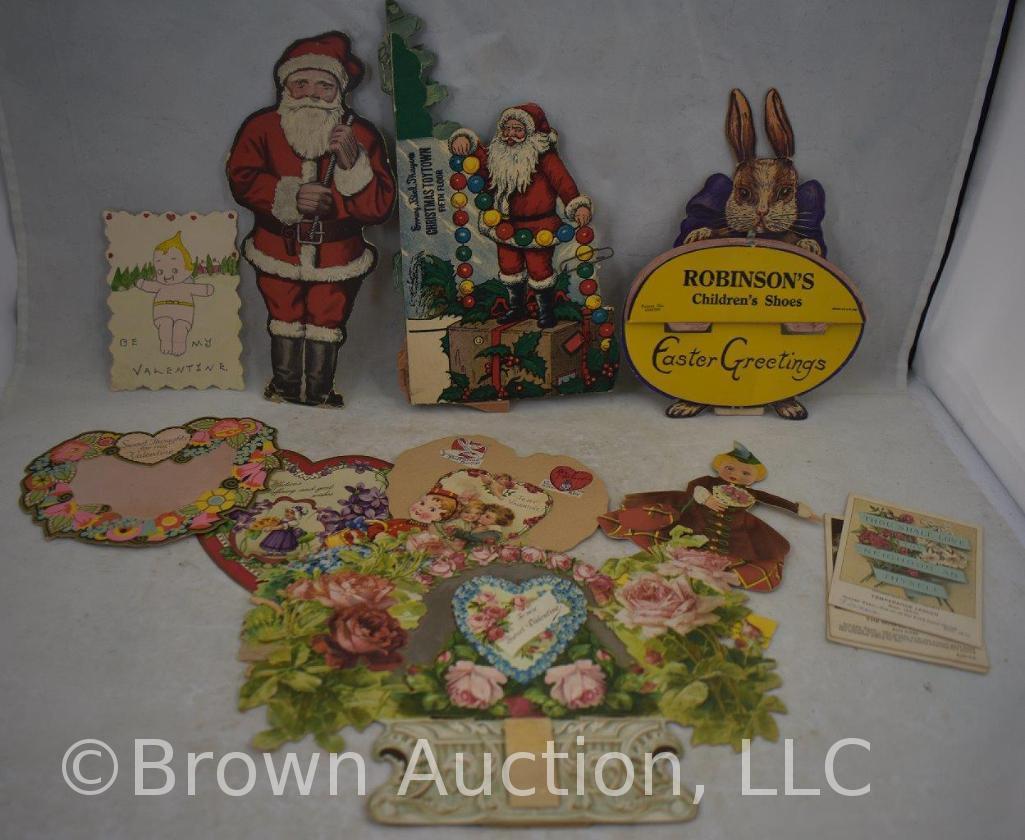 Nice assortment of Vintage valentines, Christmas and Easter greetings