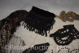 Assortment of Vintage beaded collars, hair collars, etc.