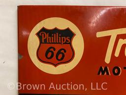 Phillips 66 Trop-Artic Motor Oil SST rack-topper sign