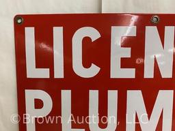 Licensed Plumber SSP sign