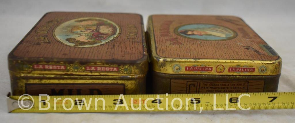 (2) Cigars tin - LaPaline Senators and LaResta