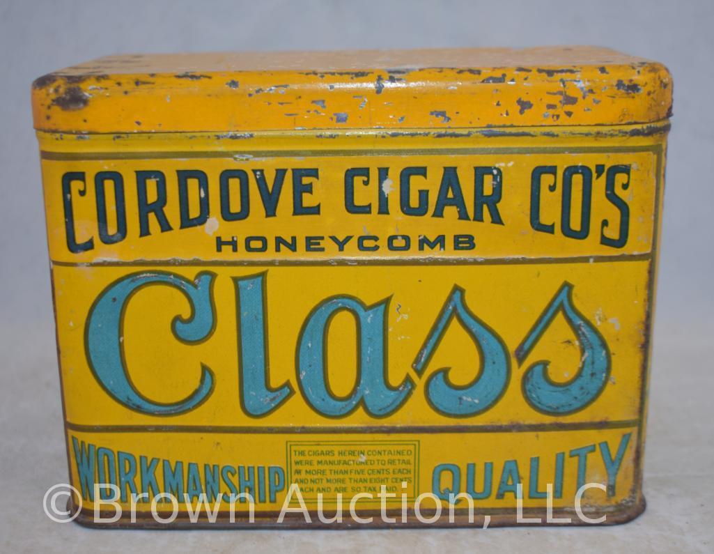 Cordove Cigar Co's Honeycomb Class tobacco tin